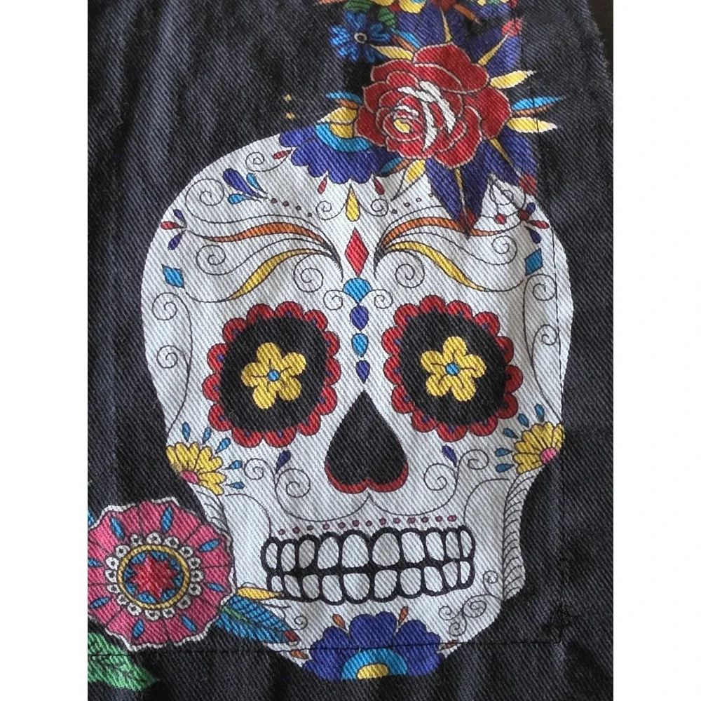 Williams Sonoma Dia de los Muertos Cotton Napkin - Sugar Skull & Floral - 20
